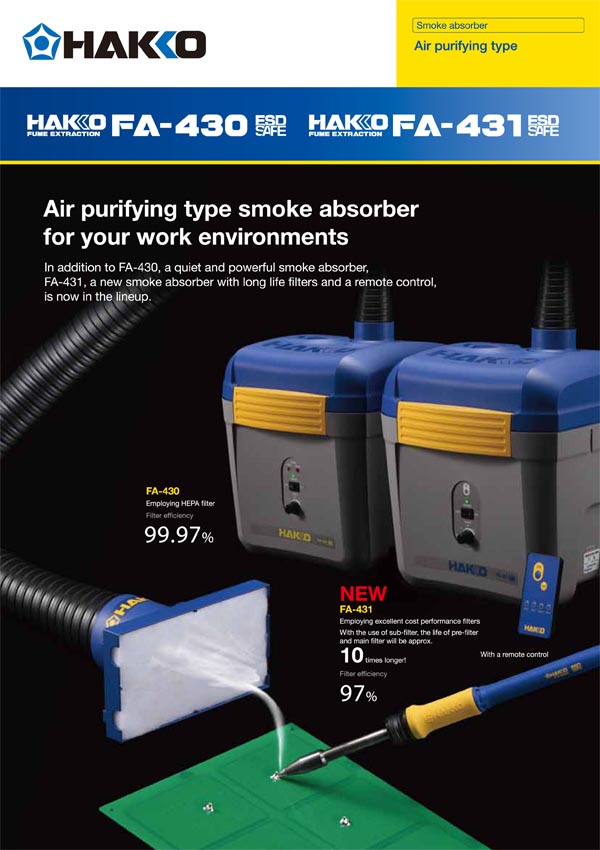 Hakko FA431 Fume Extractor Brochure